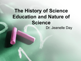 The history of science education and nature of science 