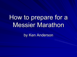 how to prepare Messier Marathon