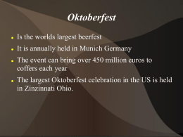 German Culture project Oktoberfest