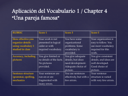 Aplicación del Vocabulario 1 / Chapter 4 *Una pareja famosa*