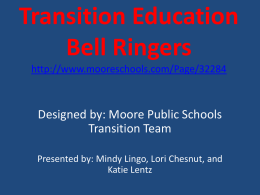 Transition Education Bell Ringers (PPT)