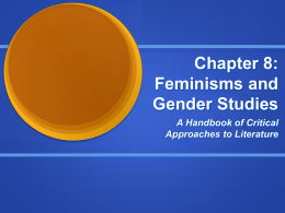 Chapter 8: Feminisms and Gender Studies