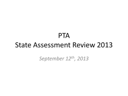 2013 K-8 Assessments - Briarcliff Manor PTA