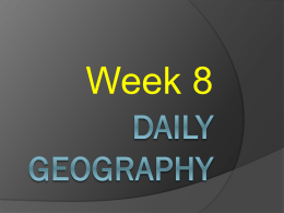Daily Geography Week 8