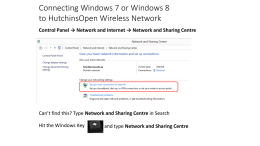 Connect Windows 7 or 8 to HutchinsOpen