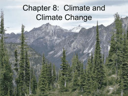 Chapter 8: Climate and Climate Change