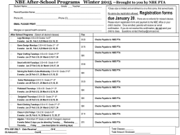 Winter 2015 Registration Form