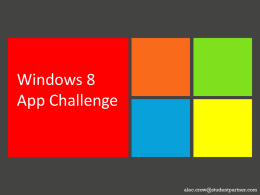 Windows 8 App Challenge