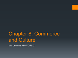 Chapter 8: Commerce and Culture