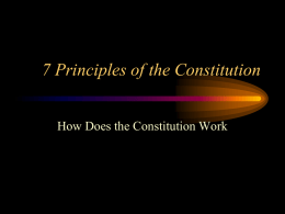 PowerPoint Presentation - 7 Principles of the Constitution