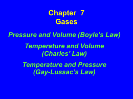 Chapter 7 Gases