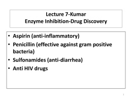 Lecture 7-Enzyme Inhibition-Drug Discovery Meisenberg