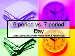 6 vs 7 period Day - Shoreline School District