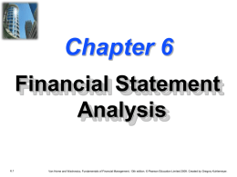 Chapter 6 -- Financial Statement Analysis