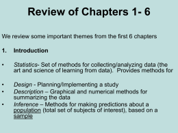 Review of Chapters 1-6