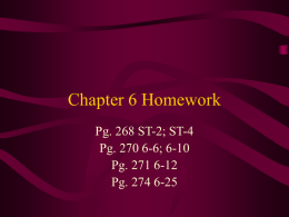 Chapter 6 Homework