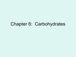 Chapter 6: Carbohydrates