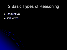 3 Basic Types of Reasoning