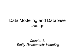 Chapter 3: Entity-Relationship Modeling