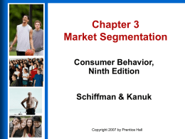 Chapter 3 Market Segmentation
