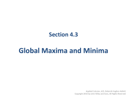Global max/min [4.3]
