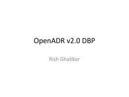 OpenADR-DBP-v1.0 and 2.0x