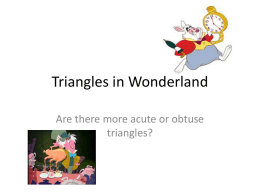 Triangles in Wonderlandx