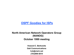 Interesting Things to do with OSPF