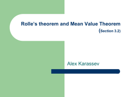 Rolles Theorem