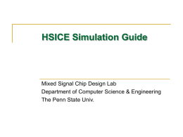 HSPICEGuide - Department of Computer Science and Engineering