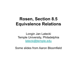Equivalence Relations