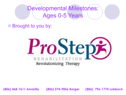Developmental Milestones: Ages 0-5 Years