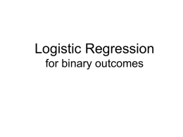 9. Logistic regression