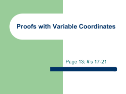 Proofs with Variable Coordinates
