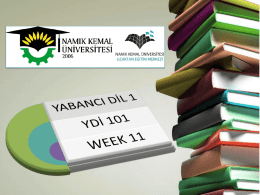(YDİ101) YABANCI DİL 1