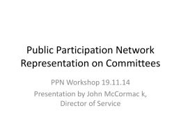 PPN Representation on Committees