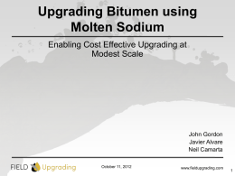 Upgrading Bitumen using Molten Sodium