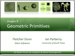 Lecture Notes for Chapter 9: Geometric Primitives