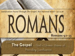 Lesson 10 &ndash; Romans 9:1-33 - West 65th Street church of Christ