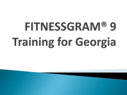 FITNESSGRAM® 9 Training for Georgia