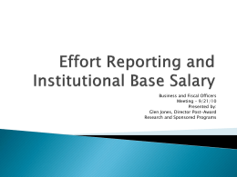 Effort ReInstitutional Base Salary