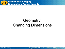 Changing Dimensions Powerpoint