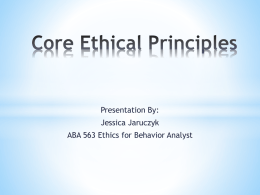 Chap 2 Core Ethical Principles