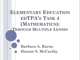 Elementary Education edTPA`s Task 4
