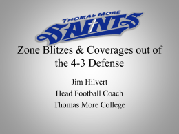 Zone Blitzes & Coverages out of the 4-3 Defense