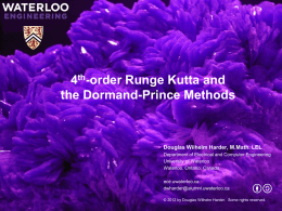 4th-order Runge Kutta and the Dormand