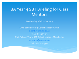 BA Year 4 SBT Briefing for Class Mentors Briefingx