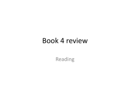 End of Book 4 Review for Reading