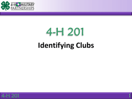 PowerPoint - 4-H Military Partnerships