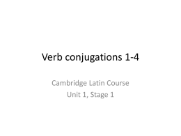 Verb Conjugations 1-4